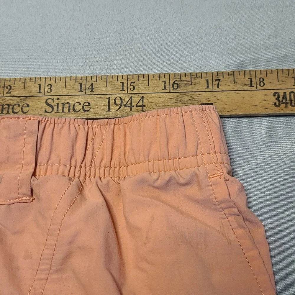 Columbia Cargo Shorts‎ Mens XL Orange Nylon Hiking Fishing Elastic Waist AL4572